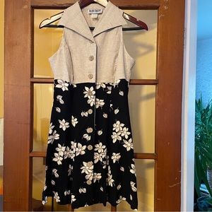 90s vintage button-front, collared dress